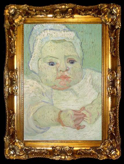 framed  Vincent Van Gogh The Baby Marcelle Roulin (nn04), ta009-2